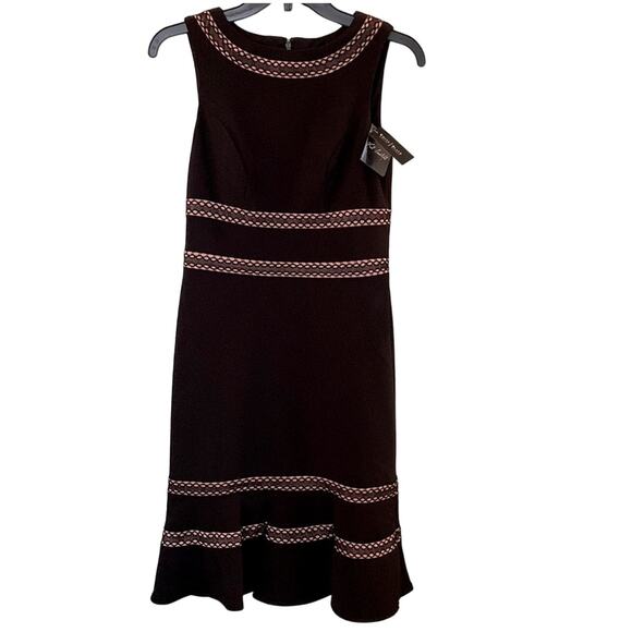 NEW White House Black Market Black Zip Back Lace Sleeveless Dress SZ 0 - Picture 1 of 5